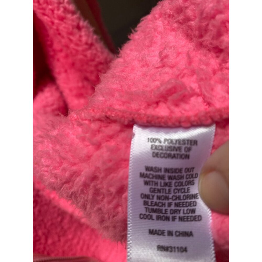 Crown &‎ Ivy Womens Pink Sherpa Fleece Jacket Size Medium With Zip Pockets Cozy - Picture 6 of 6